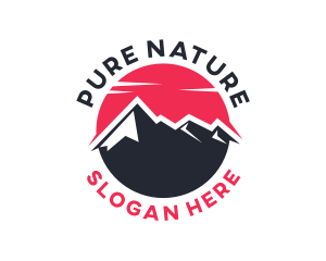 Sun Mountain Peak logo design