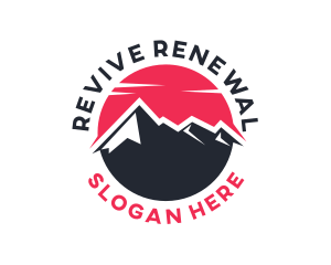 Sun Mountain Peak logo design