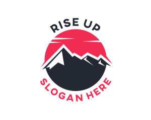 Sun Mountain Peak logo design