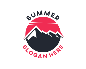 Sun Mountain Peak logo design