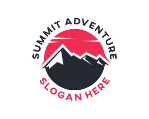 Climbing - Sun Mountain Peak logo design