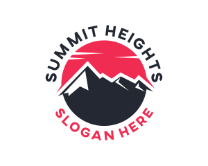 Climbing - Sun Mountain Peak logo design