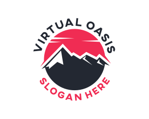 Sun Mountain Peak logo design