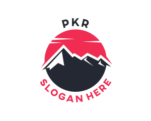 Sun Mountain Peak logo design