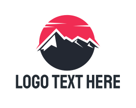 Destination - Red Sun Mountain logo design