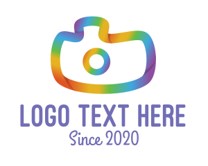 Rainbow - Colorful Gradient Camera logo design