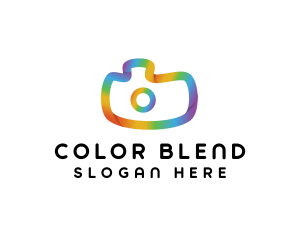 Colorful Gradient Camera logo design