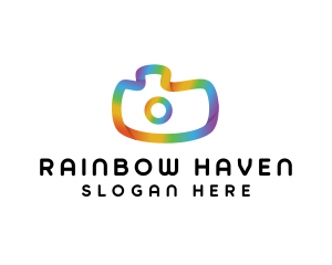 Colorful Gradient Camera logo design