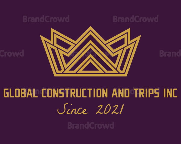 Gold Crown Monarchy Logo