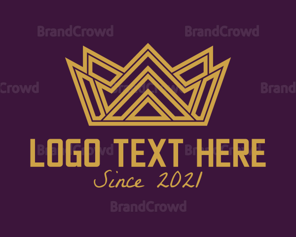 Gold Crown Monarchy Logo