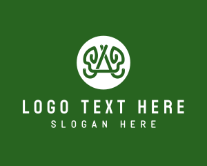 Vegetarian - Organic Nature Vine logo design