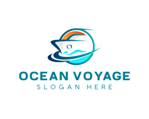 Cruise - Travel Tourism Cruise Yacht logo design