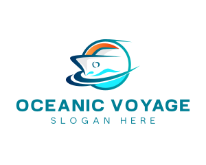 Cruise - Travel Tourism Cruise Yacht logo design