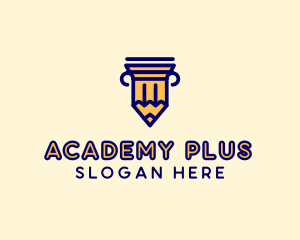 School - Pencil Pillar School logo design