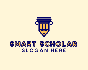 Student - Pencil Pillar School logo design