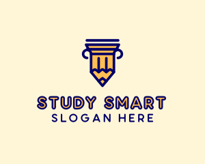 Student - Pencil Pillar School logo design