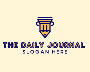 Journal - Pencil Pillar School logo design