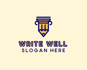 Pencil - Pencil Pillar School logo design