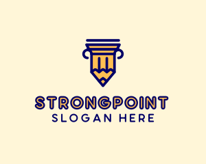 Academic - Pencil Pillar School logo design
