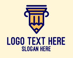 Bookstore - Pencil Pillar School logo design
