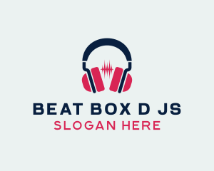 Dj - DJ Headphones Sound logo design
