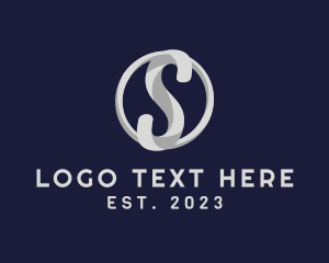 Gray - Silver Letter S logo design
