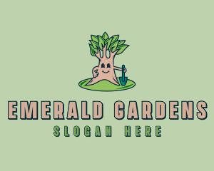 Tree Shovel Garden logo design