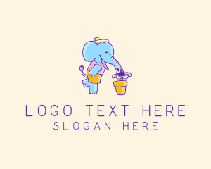Bloom - Elephant Flower Gardening logo design
