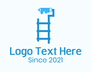 Paint - Ladder Paint Roller logo design