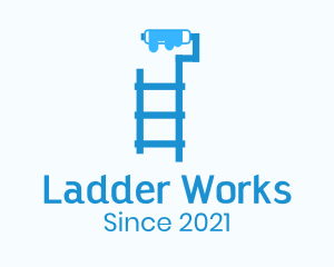 Ladder Paint Roller logo design