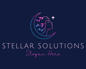 Nature Astral Girl logo design