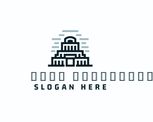 Yucatan - Mayan Pyramid Temple logo design