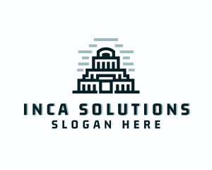 Inca - Mayan Pyramid Temple logo design