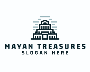 Mayan - Mayan Pyramid Temple logo design