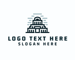 Mayan Pyramid Temple Logo