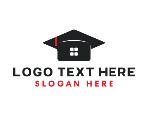 Architecture - House Graduation Education logo design