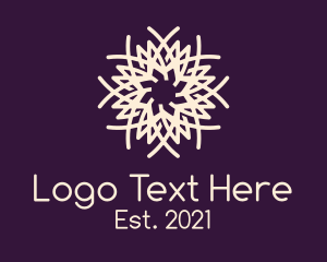 Accommodation - Elegant Snowflake Flower logo design