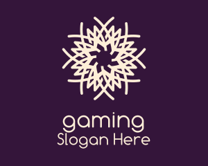 Elegant Snowflake Flower Logo