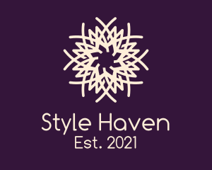 Motel - Elegant Snowflake Flower logo design