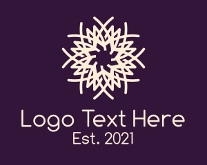 Flower Market - Elegant Snowflake Flower logo design