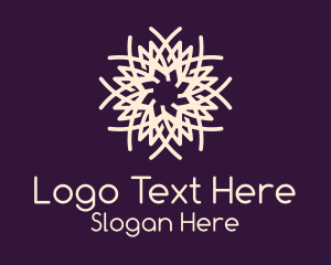 Elegant Snowflake Flower Logo