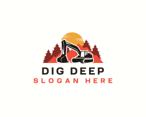 Industrial Excavator Digger logo design