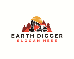 Digger - Industrial Excavator Digger logo design