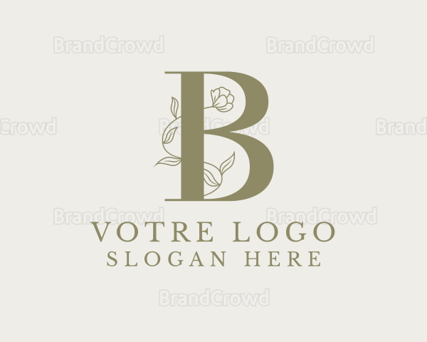 Floral Nature Garden Letter B Logo