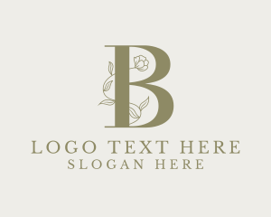 Influencer - Floral Nature Garden Letter B logo design