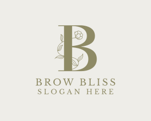 Floral Nature Garden Letter B logo design