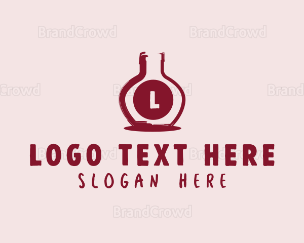 Wine Bottle Distillery Logo