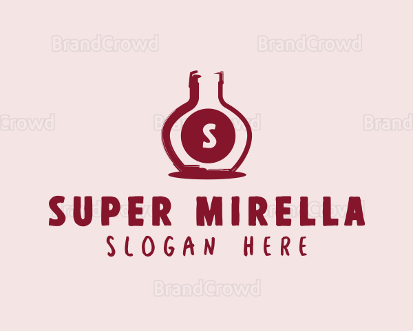 Wine Bottle Distillery Logo