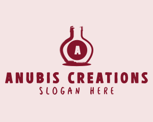 Wine Bottle Distillery logo design