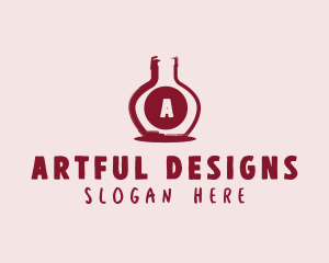 Wine Bottle Distillery logo design